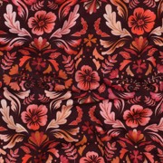 JERSEY DIGITAL FLOWERS DARK RED (thumbnail) #2