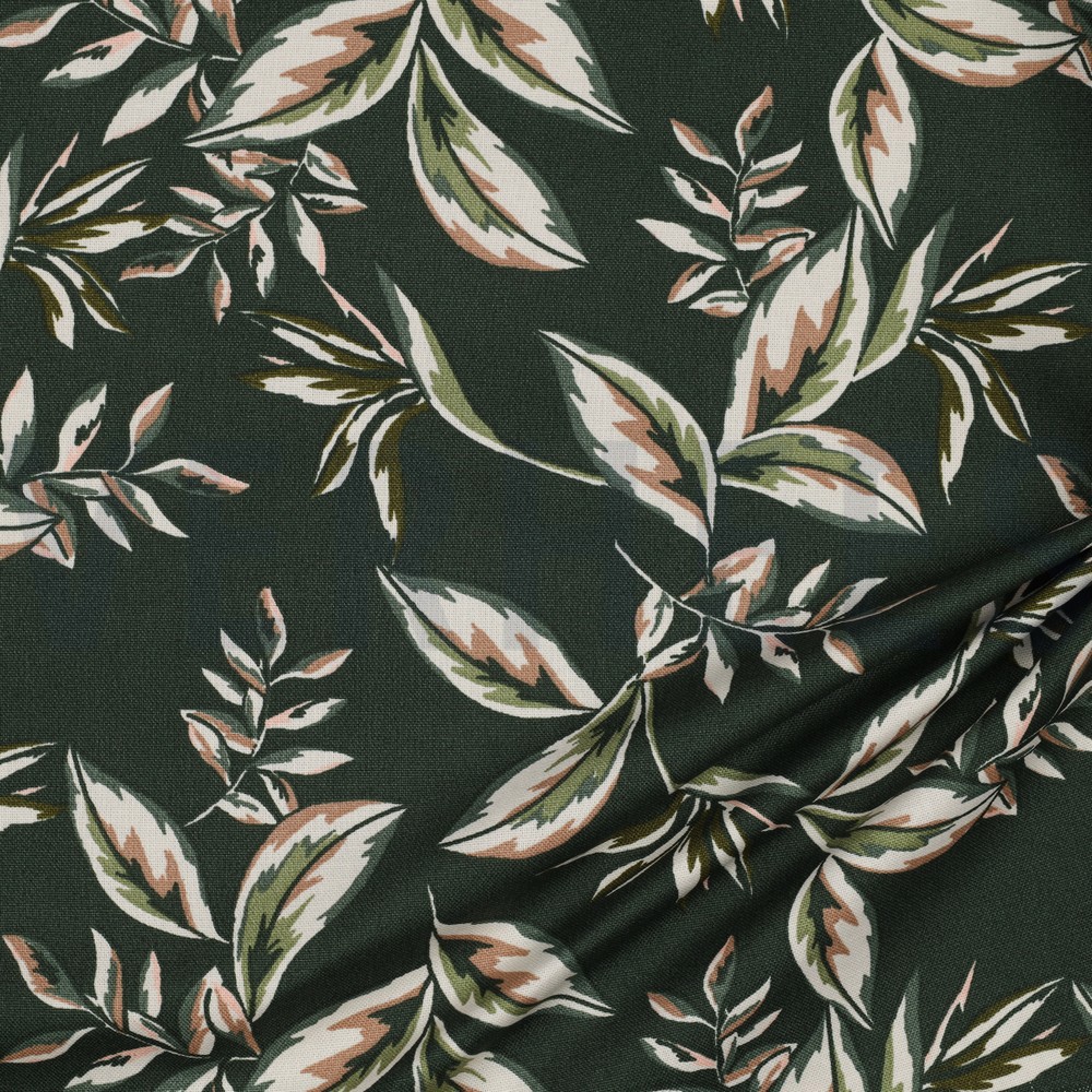 CANVAS LEAVES DARK GREEN #7