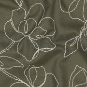 LIN VISCOSE BRODERIE FLEURS CORNICHON (thumbnail) #2