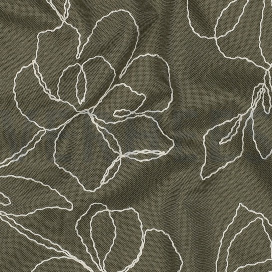 LIN VISCOSE BRODERIE FLEURS CORNICHON #7