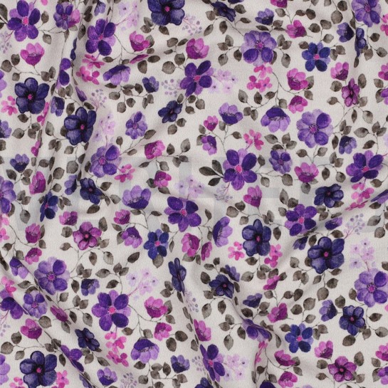 JERSEY GOTS DIGITAL BLUMEN LILA/VIOLETT #7