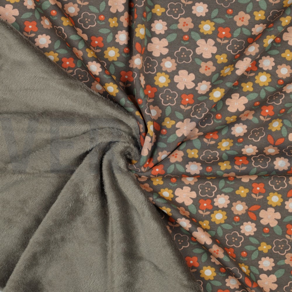PURRING FUR FLOWERS TAUPE #7