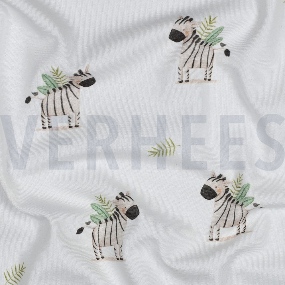 JERSEY GOTS DIGITAL ANIMALS WHITE #7
