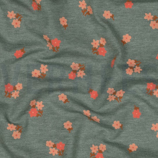 JERSEY MELANGE BLOEMEN DONKER MINT #7
