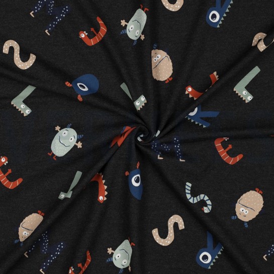 JERSEY MELANGE COOLE MONSTER ANTHRAZIT MELIERT #7