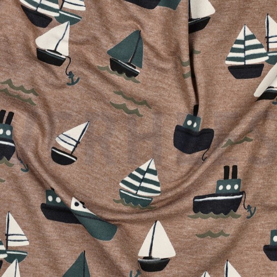 JERSEY MÉLANGE BATEAUX TAUPE #7