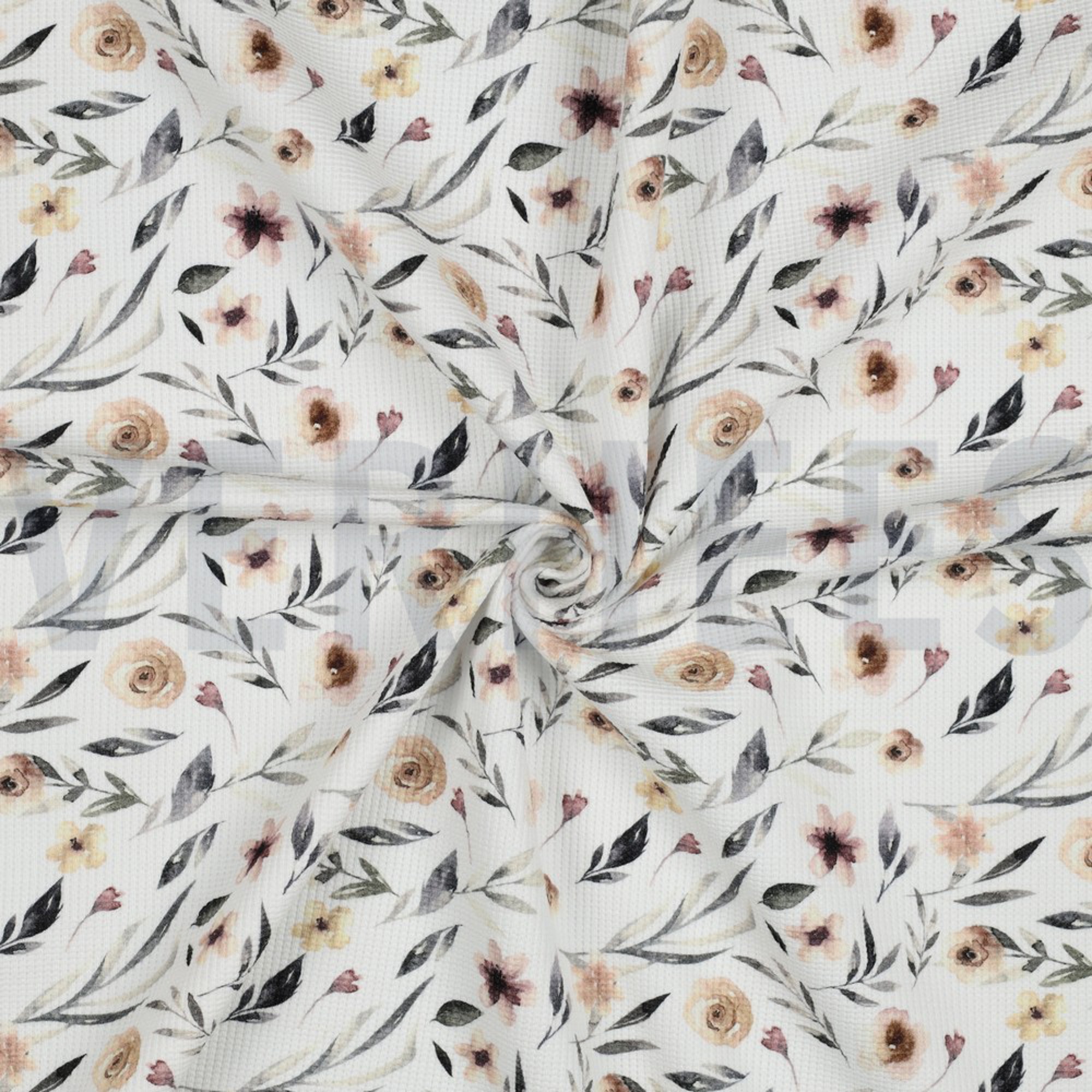 WAFFLE JERSEY DIGITAL FLOWERS WHITE (high resolution) #2