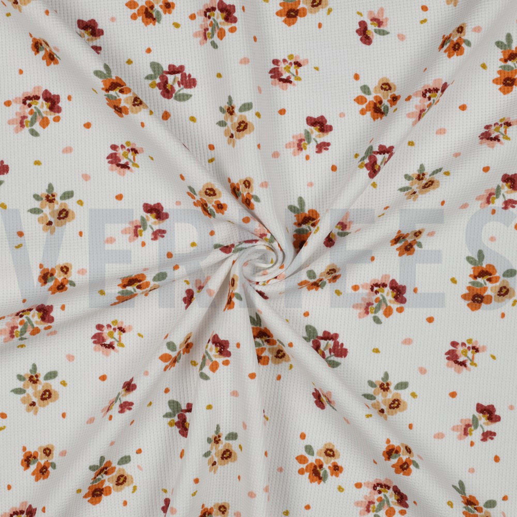 WAFFLE JERSEY FLOWERS WHITE (high resolution) #2