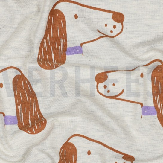 JERSEY MELANGE HUNDE ECRU #7