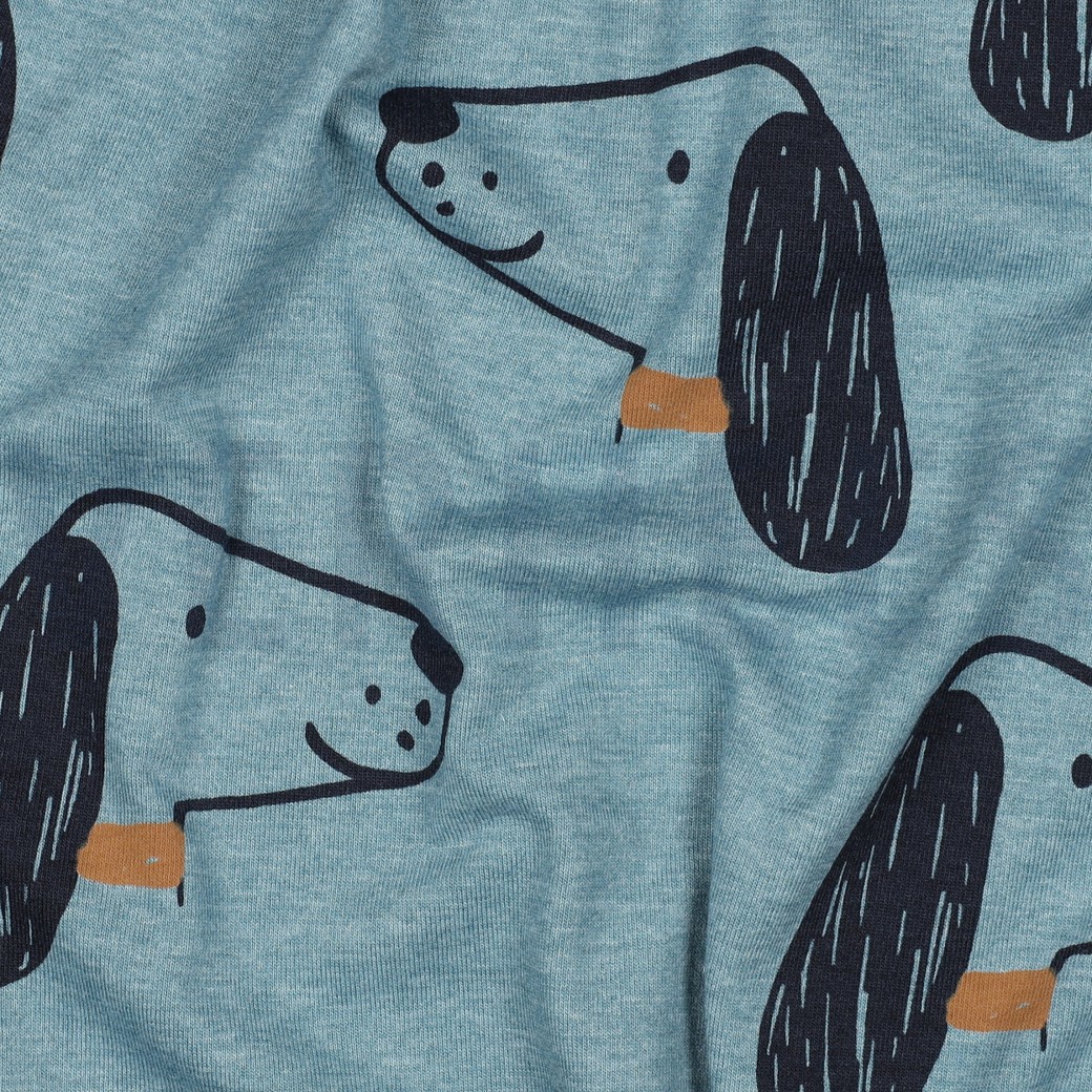 JERSEY MELANGE DOGS SMOKE BLUE #7