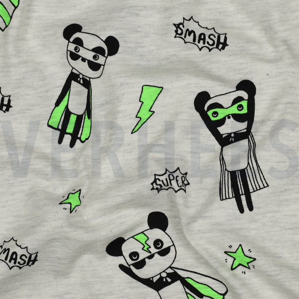 JERSEY MÉLANGE NEON SUPER HÉROS ÉCRU #7