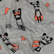 JERSEY MELANGE NEON SUPERHELDEN LICHTGRIJS (thumbnail) #2