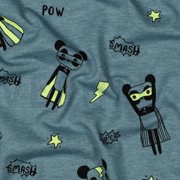 JERSEY MÉLANGE NEON SUPER HÉROS BLEU FUMÉE (thumbnail) #2