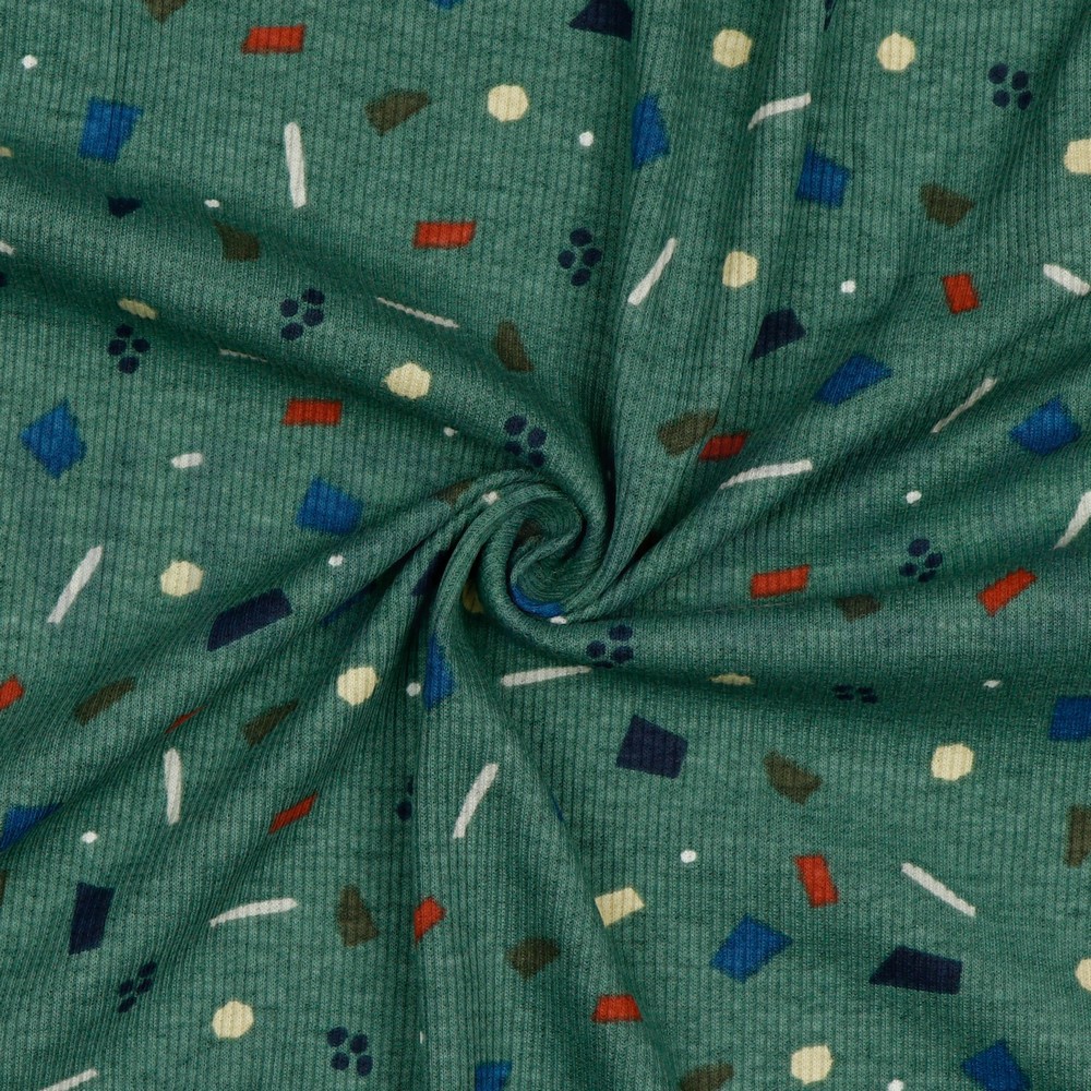 RIB JERSEY PUNTJES OUDGROEN #7