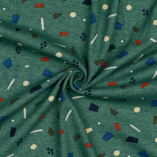 RIB JERSEY PUNTJES OUDGROEN #7