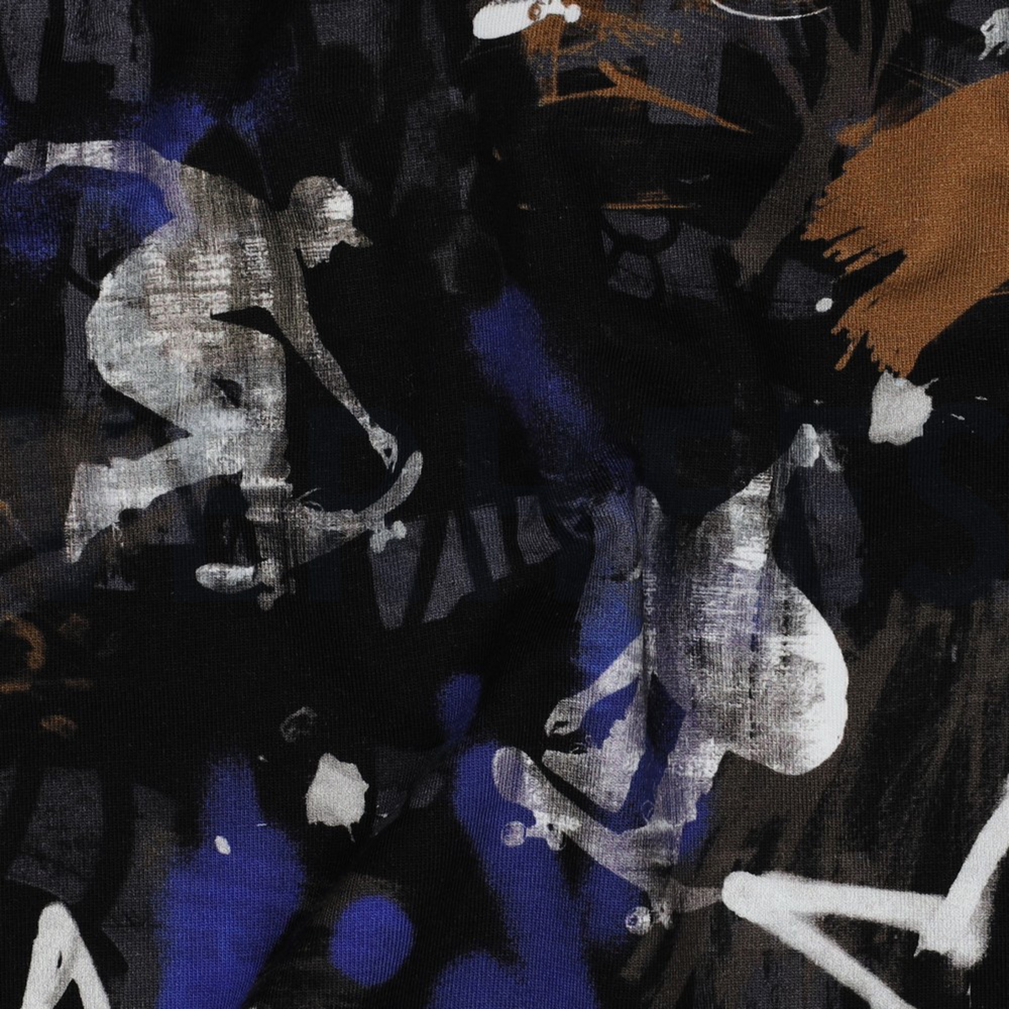 FRENCH TERRY DIGITAAL GRAFFITI ZWART (high resolution) #2