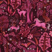 FRENCH TERRY DIGITAAL BOSDIEREN BORDEAUXROOD (thumbnail) #2