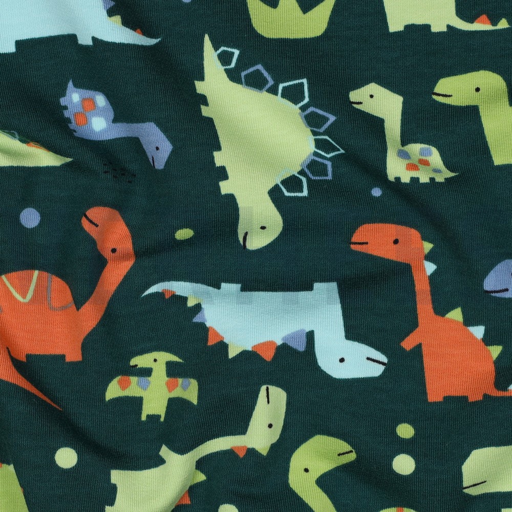 FRENCH TERRY DINOSAURES VERT FONCÉ #7