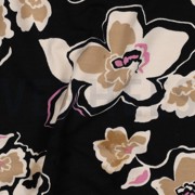 FRENCH TERRY FLOWERS BLACK (thumbnail) #2