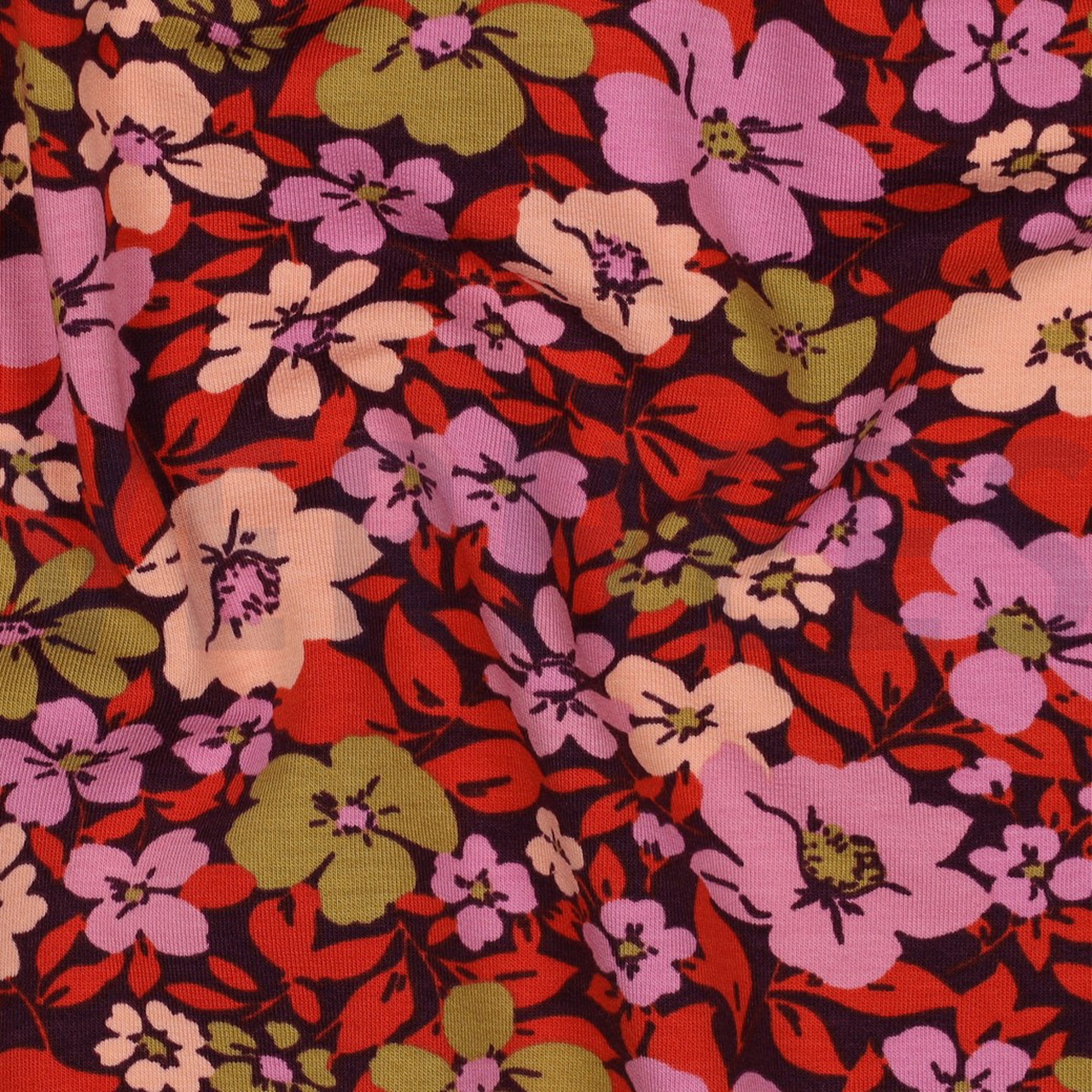 FRENCH TERRY FLOWERS BURGUNDY (high resolution) #2