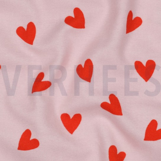 FLANELL HERZEN ROSA #7