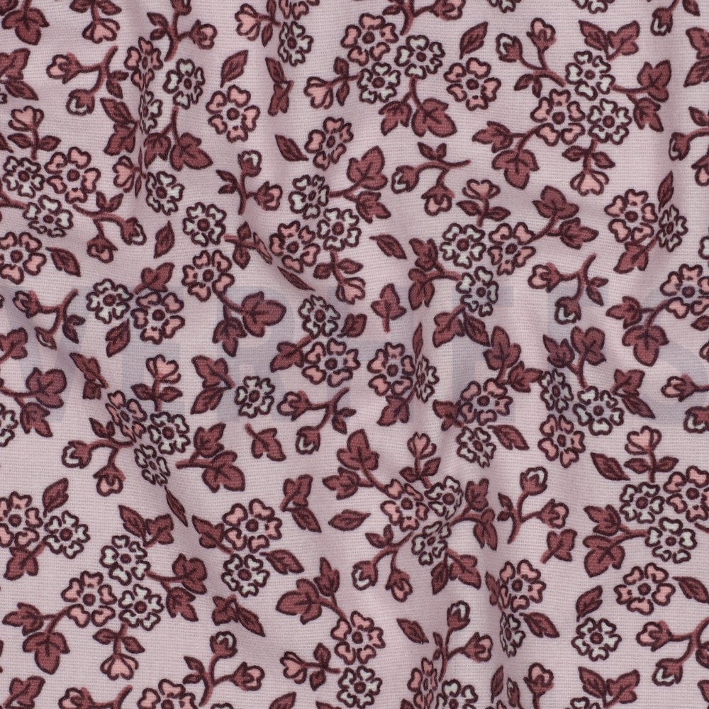 FLANELLE FLEURS ROSE CLAIR #7