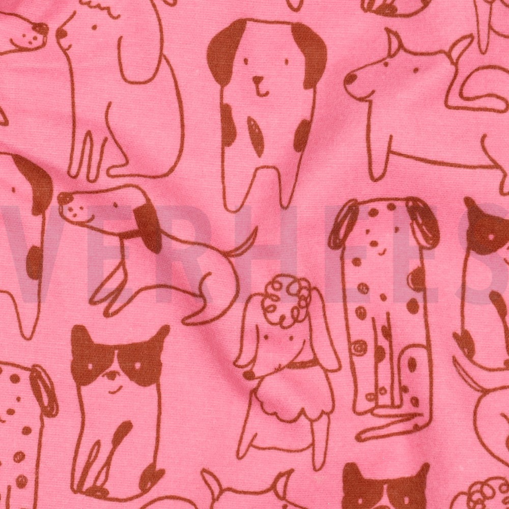 FLANNEL DOGS PINK #7