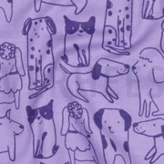 FLANELLE CHIENS VIOLET (thumbnail) #2