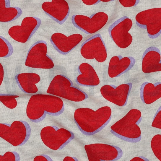 SWEAT MELANGE CŒURS ROUGE #7