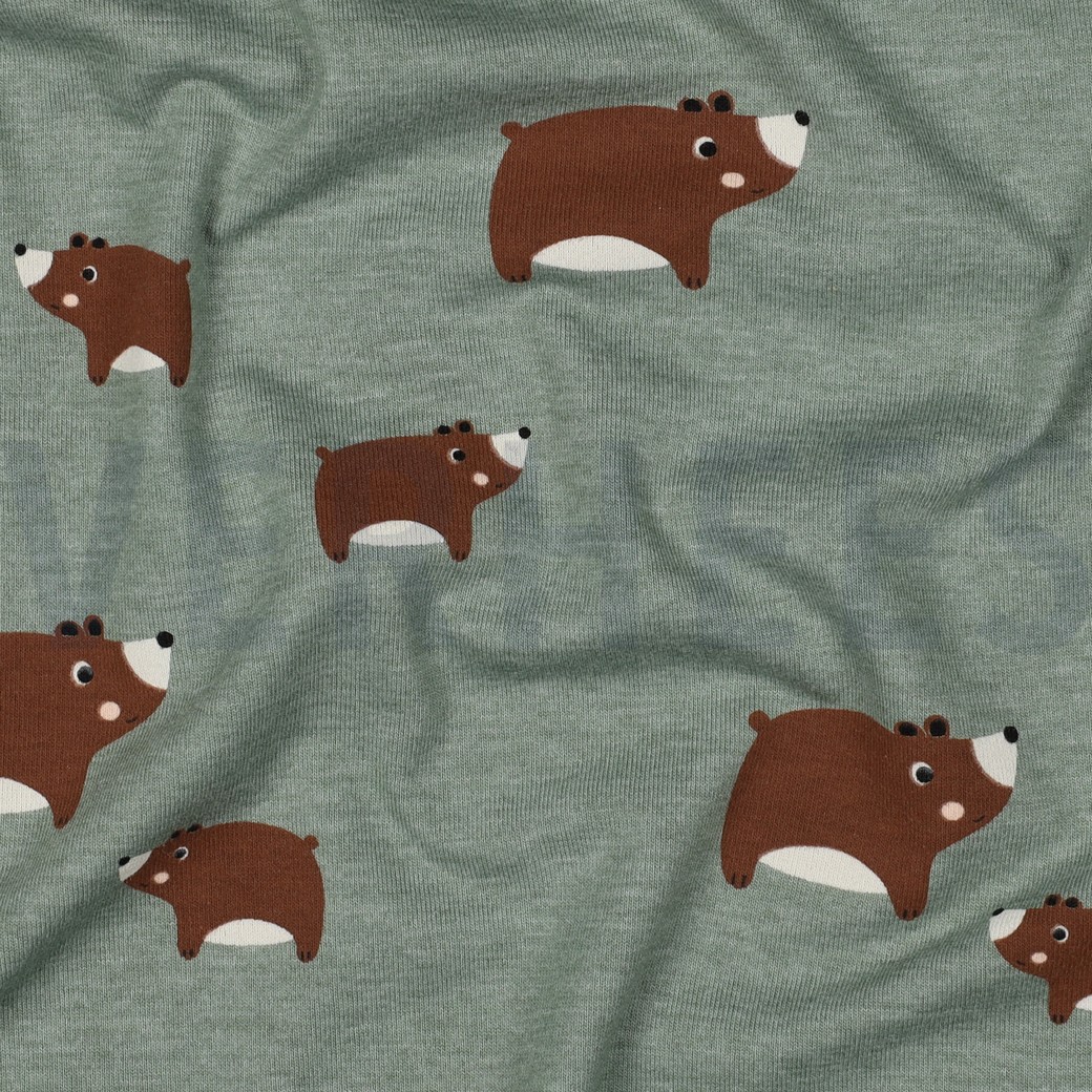 JERSEY MELANGE BEARS DARK MINT #7