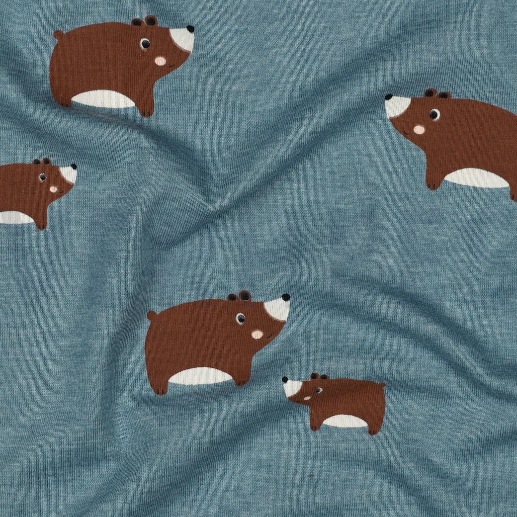 JERSEY MELANGE BEARS SMOKE BLUE #7