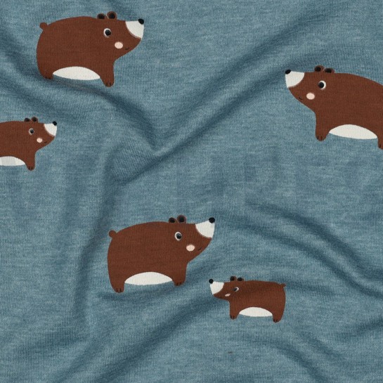 JERSEY MELANGE BEREN ROOKBLAUW #7