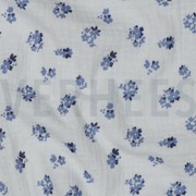 DOUBLE GAZE DE COTON DOBBY FLEURS BLANC (thumbnail) #2