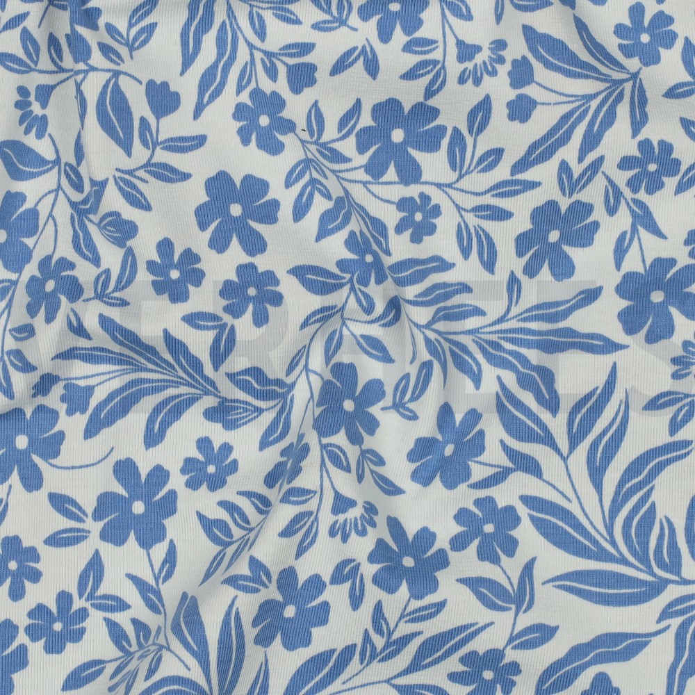 JERSEY FLOWERS WHITE #7