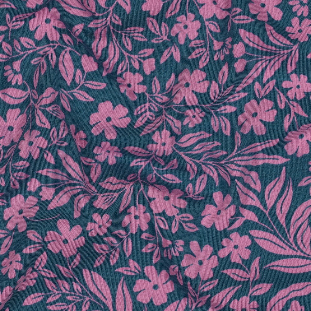 JERSEY FLEURS PÉTROLE #7