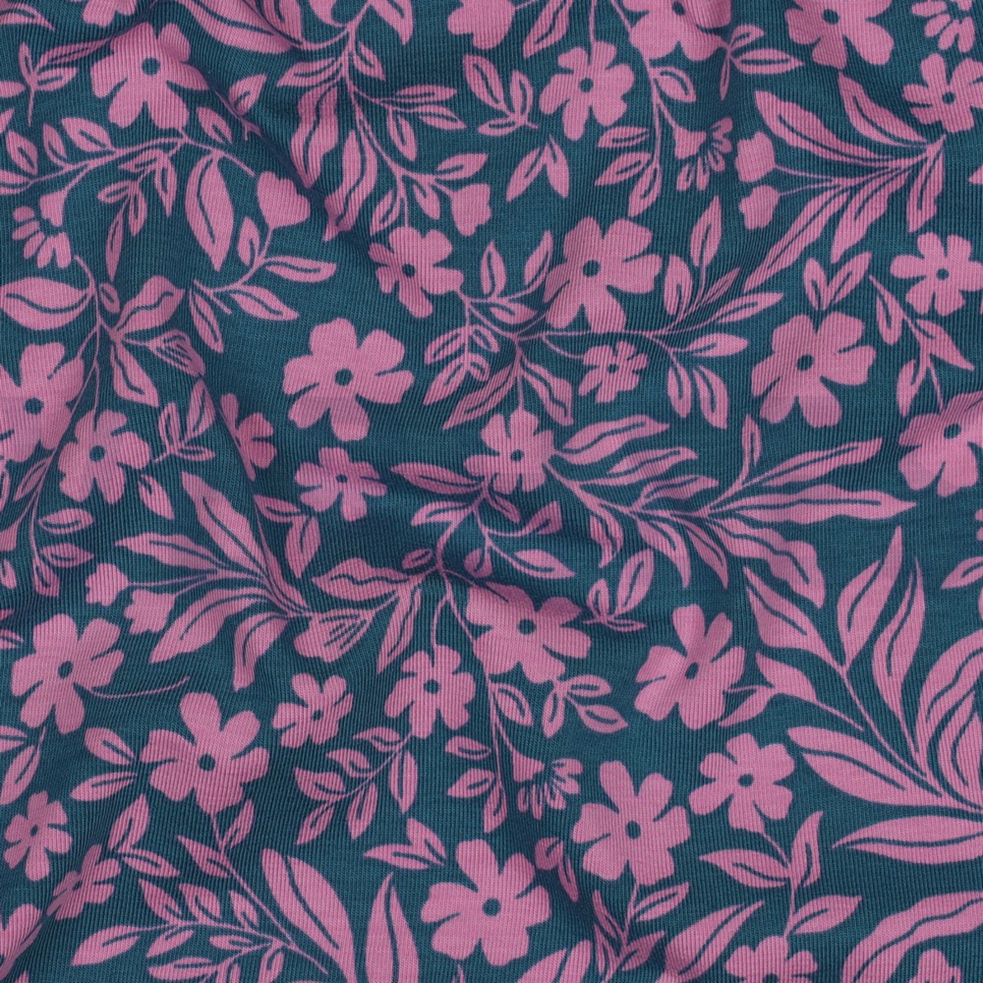 JERSEY FLEURS PÉTROLE (high resolution) #2