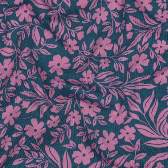 JERSEY FLEURS PÉTROLE #7