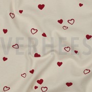 JERSEY GOTS NATUREL CŒURS NATUREL/FUCHSIA (thumbnail) #2