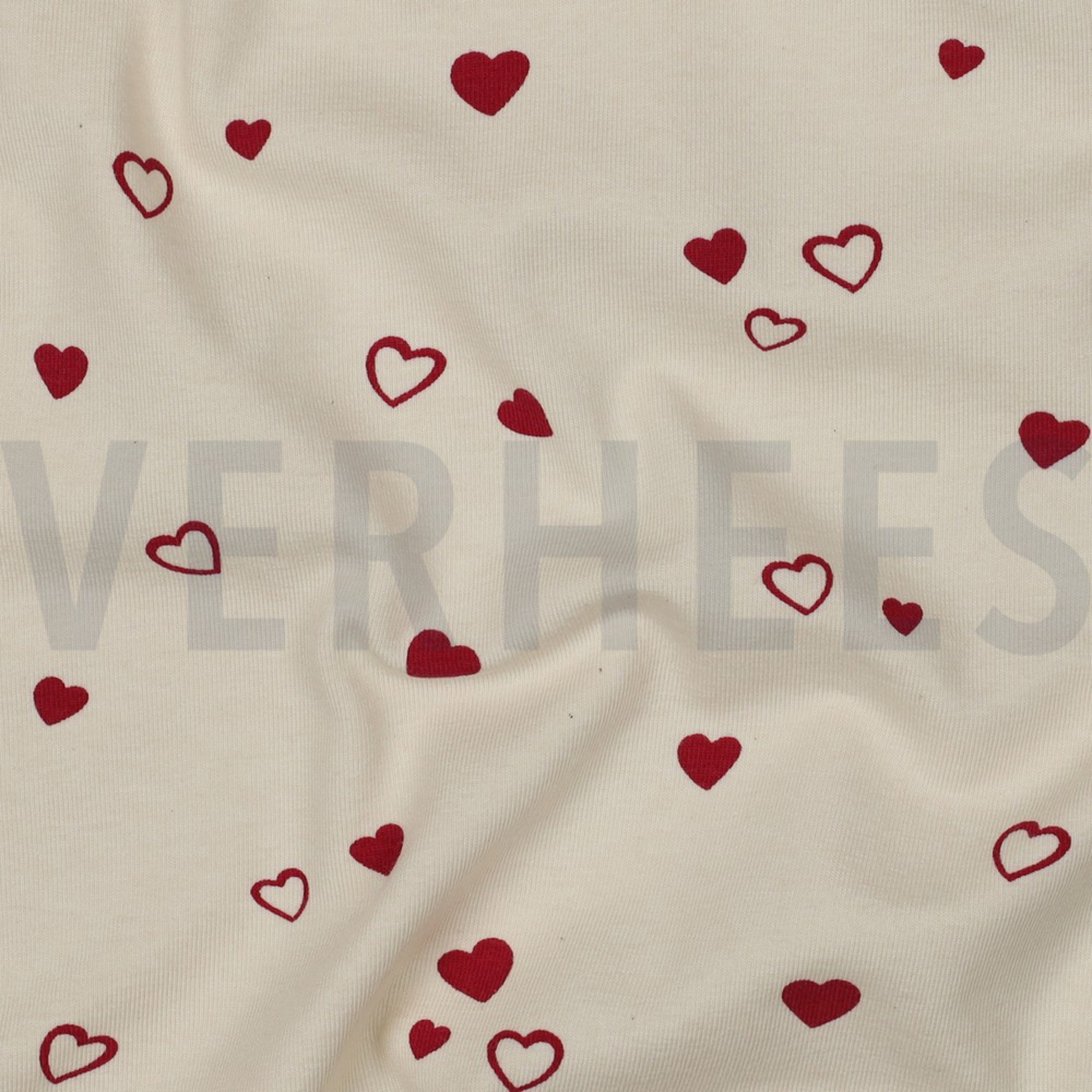 JERSEY GOTS NATUREL CŒURS NATUREL/FUCHSIA (high resolution) #2