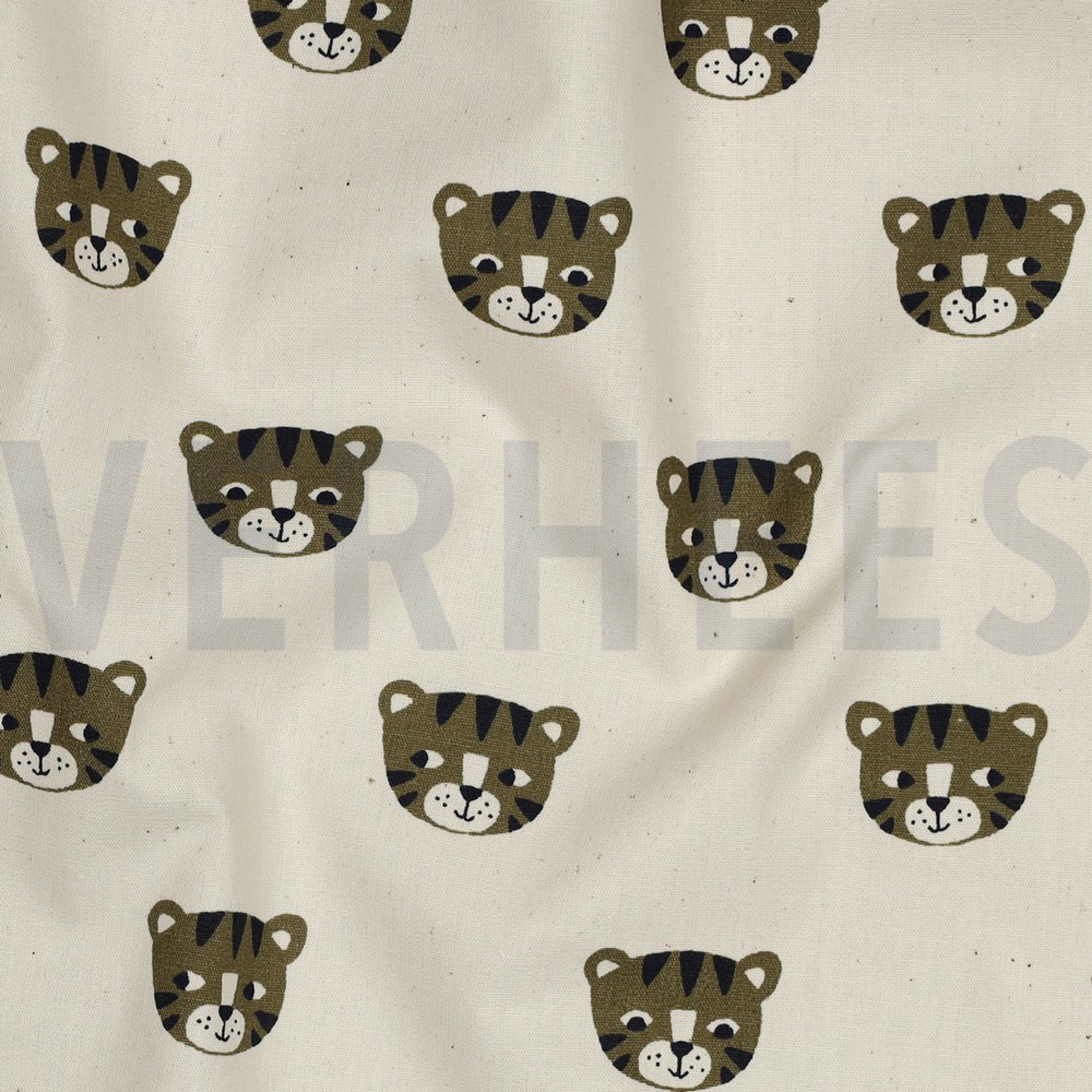 POPLIN GOTS NATURAL TIGERS NATURAL (high resolution) #2