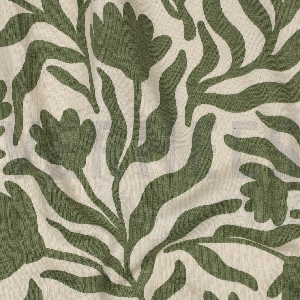 SWEAT NATURAL FLOWERS ARMY GREEN #7