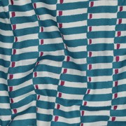 HANDGEFERTIGTE BLOCKGEDRUCKTE BAUMWOLLE GEOMETRISCH PETROL (thumbnail) #2