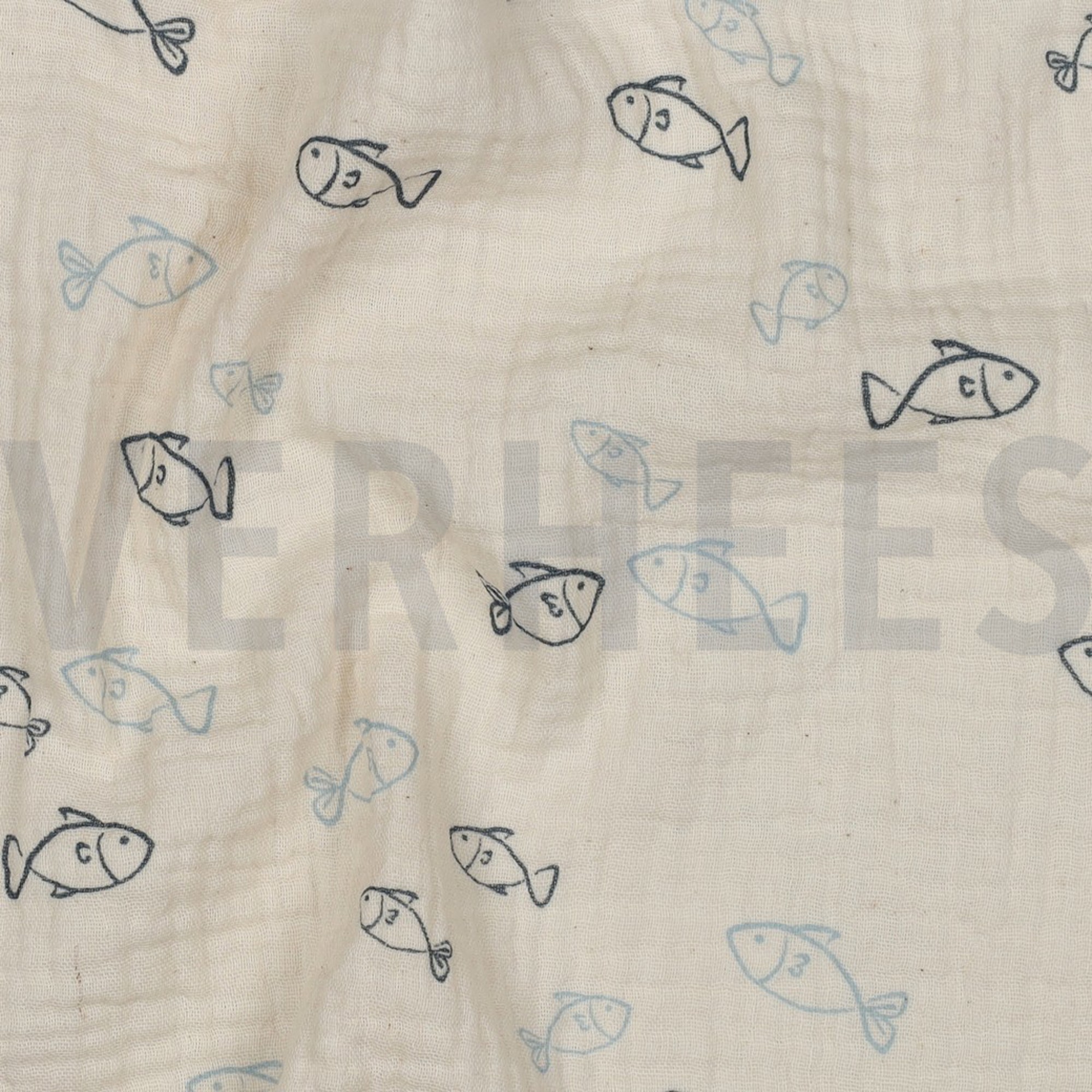 DOUBLE GAUZE GOTS NATURAL FISH NATURAL (high resolution) #2