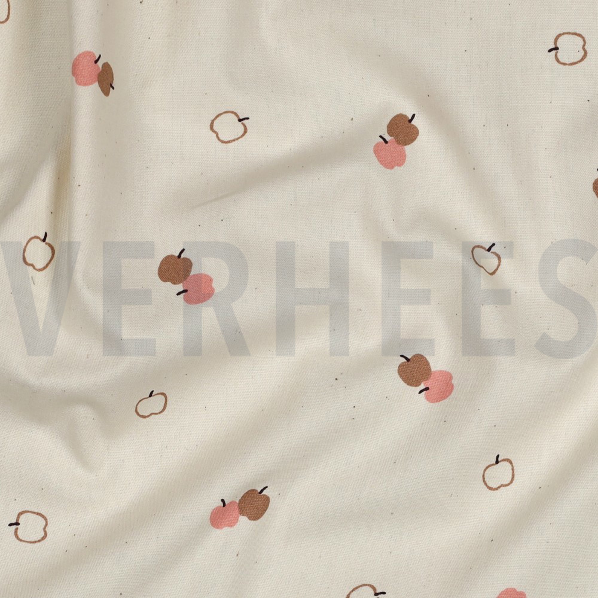 BAUMWOLLE POPELINE GOTS NATURAL ÄPFEL NATUR (high resolution) #2