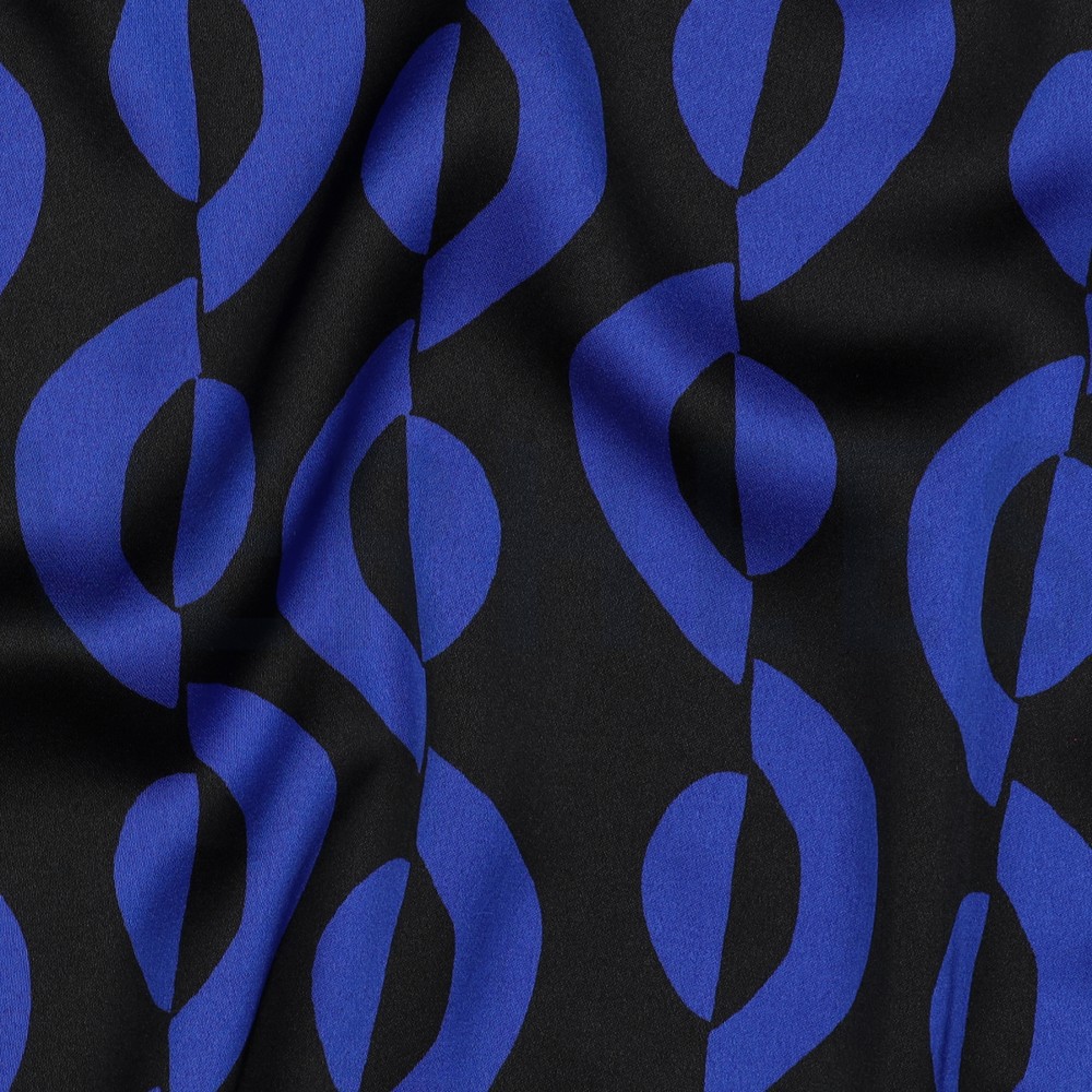 ROYAL MICRO SATIN GEOMETRIC BLACK #7