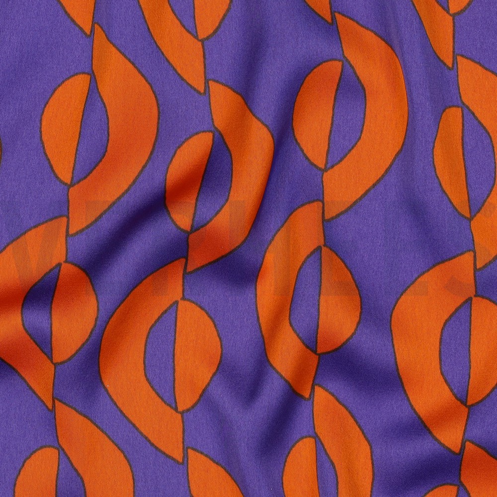 ROYAL MICRO SATIN GEOMETRIC PURPLE #7
