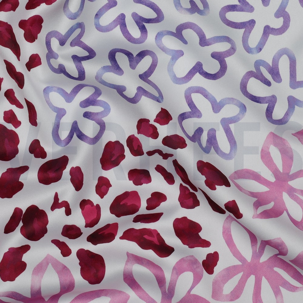 ROYAL MICRO SATIN DIGITAL ABSTRACT WHITE #7