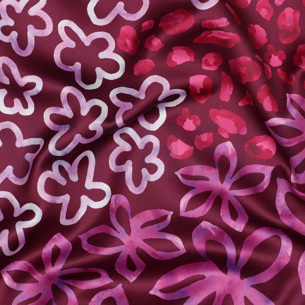 ROYAL MICRO SATIN DIGITAL ABSTRAIT BORDEAUX #7
