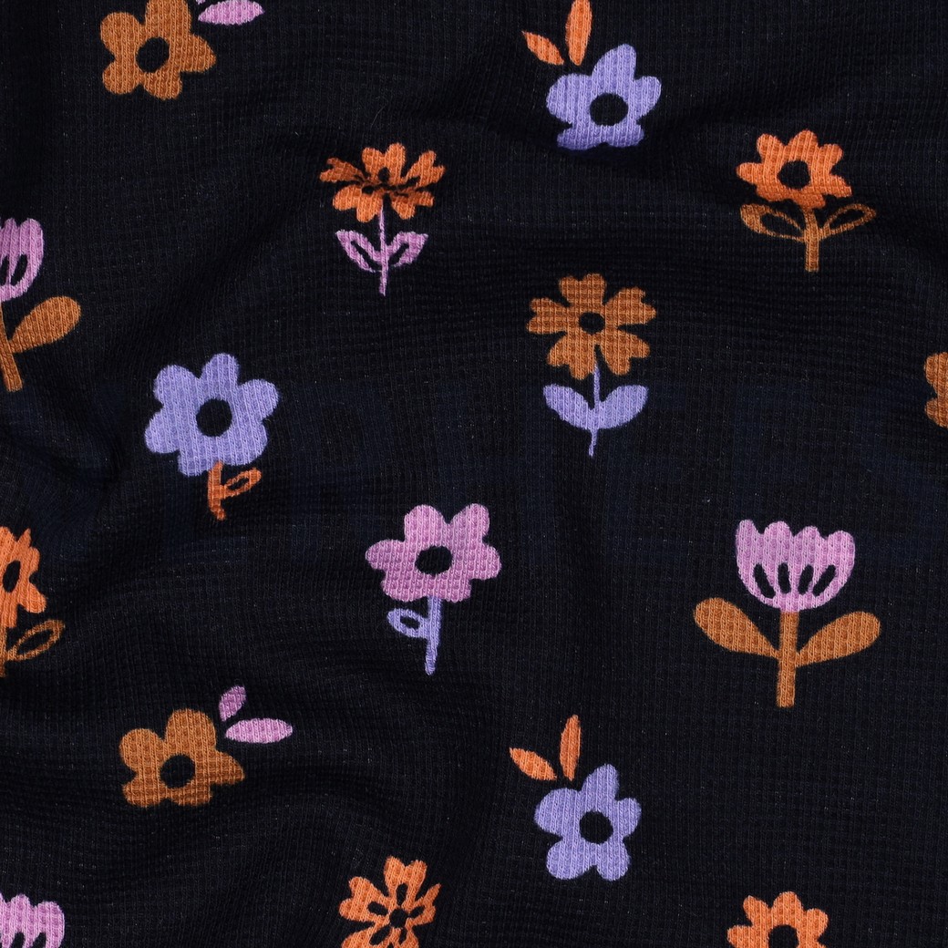 WAFELJERSEY BLOEMEN MARINEBLAUW #7