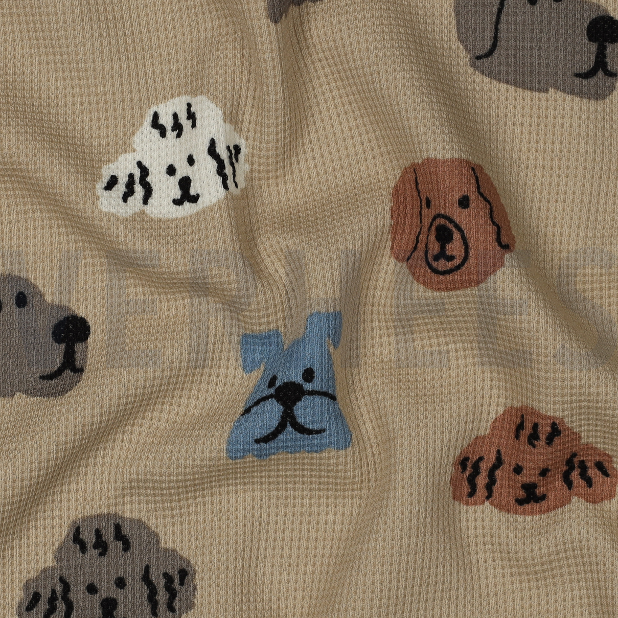 WAFFELJERSEY HUNDE HELLBRAUN #7